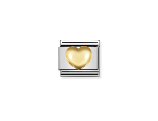 Nomination Composable Link Gold Plated Stainless Steel Heart