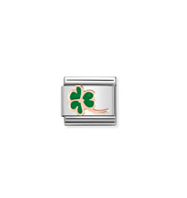 Load image into Gallery viewer, Nomination Composable Link Green Enamel Four Leaf Clover
