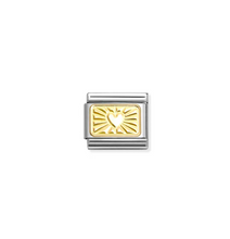 Load image into Gallery viewer, Nomination Composable Link Heart on Etched Plate
