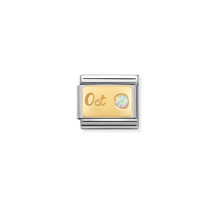 Load image into Gallery viewer, Nomination Composable Link October with Birthstone
