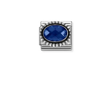 Load image into Gallery viewer, Nomination Composable Link Oval Faceted Dark Blue CZ
