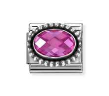 Load image into Gallery viewer, Nomination Composable Link Oval Faceted Fuchsia
