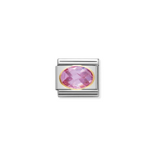 Load image into Gallery viewer, Nomination Composable Link Oval Pink and Faceted Stones
