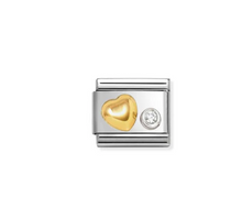 Load image into Gallery viewer, Nomination Composable Link Raised Heart with White CZ
