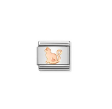 Load image into Gallery viewer, Nomination Composable Link Rose Gold Cat
