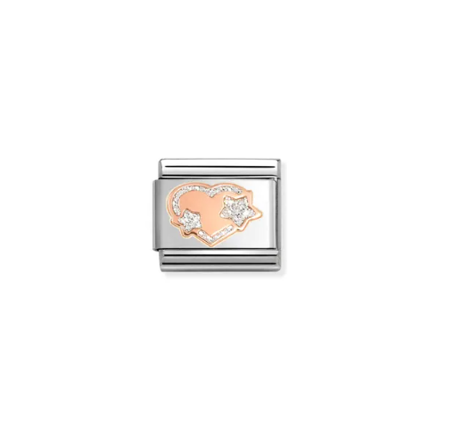 Nomination Composable Link Rose Gold Heart and Stars