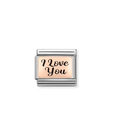 Nomination Composable Link Rose Gold I Love You