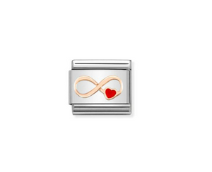 Nomination Composable Link Rose Gold Infinity with Heart