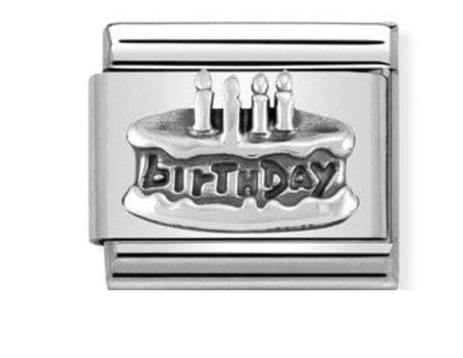 Nomination Composable Link Silver Birthday Cake