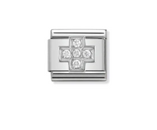 Load image into Gallery viewer, Nomination Composable Link Silver Cross with Stones
