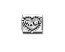 Load image into Gallery viewer, Nomination Composable Link Teacher in Heart
