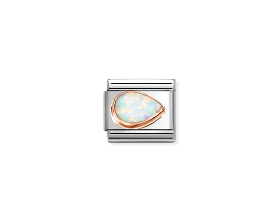 Nomination Composable Link White Opal Drop Right