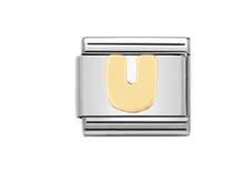 Load image into Gallery viewer, Nomination Classic Letters in Stainless Steel 18kt Gold
