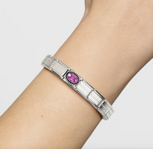 Load image into Gallery viewer, Nomination Composable Link Oval Faceted Fuchsia
