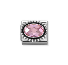 Load image into Gallery viewer, Nomination Composable Link Oval Pink CZ Beaded Setting
