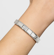 Load image into Gallery viewer, Nomination Composable Link Silver Heart with Stones
