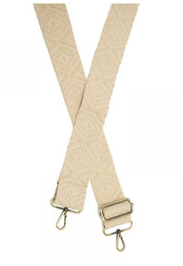 Off White Simple Geometric Woven Guitar/Purse Strap