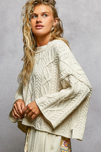 Load image into Gallery viewer, Cable Knit Sweater - Powder Cream
