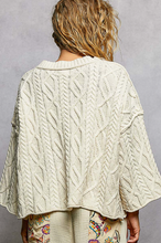 Load image into Gallery viewer, Cable Knit Sweater - Powder Cream
