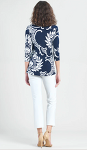Load image into Gallery viewer, Paisley Print Soft Tunic Navy/White
