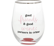 Load image into Gallery viewer, Partner in Crime Gift Boxed Stemless Wine Glass
