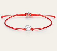 Load image into Gallery viewer, Pawprint String Bracelet MantraBand in gold or silver
