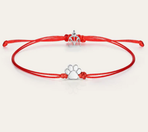 Pawprint String Bracelet MantraBand in gold or silver