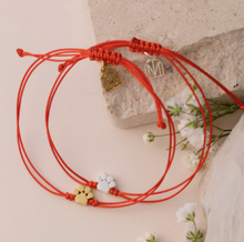 Load image into Gallery viewer, Pawprint String Bracelet MantraBand in gold or silver
