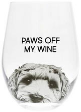 Load image into Gallery viewer, Paws Off Gift Boxed 18 oz Stemless Wine Glass-Boxed Gift
