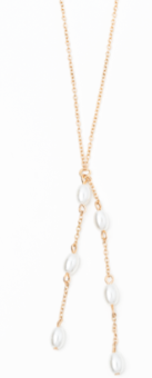 Pearl Drop Necklace Gold or Silver