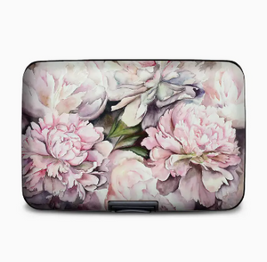 Peonies Armored Wallet RFID Protection