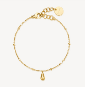 Perfect Stainless Steel Gold Tear Drop Bracelet by Brosway