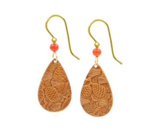 Pinecone Texture Teardrop Earrings