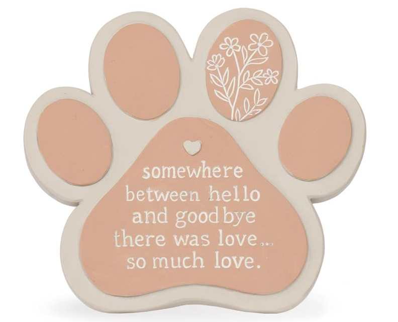 Pink Dog Bereavement Plaque