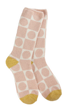Load image into Gallery viewer, Cozy Cali Crew Socks - Geometrical Black and White
