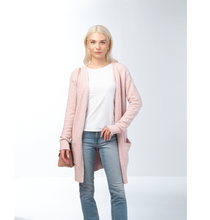 Load image into Gallery viewer, Long Lounge Cardigan in Pink or Oatmeal
