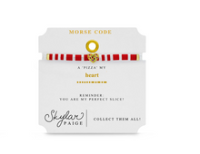 Load image into Gallery viewer, Pizza “pizza my heart” Morse Code Bracelet
