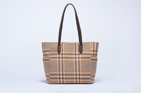 Luxury Plaid Tote Bag