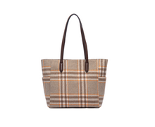 Load image into Gallery viewer, Luxury Plaid Tote Bag
