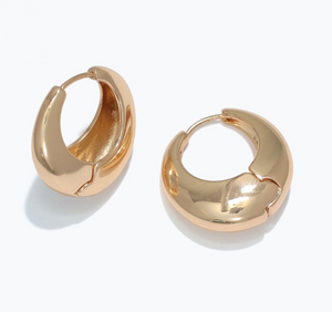 Polished Gold Huggie Earrings