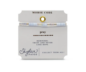 Pray Tila Morse Code Bracelet