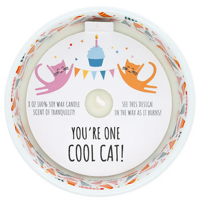 Purrfect Birthday - 8oz Soy Wax Reveal Single Wick Candle