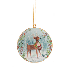 Load image into Gallery viewer, Holiday Metal Disc Ornaments
