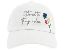 Load image into Gallery viewer, Retired to the Garden White Adjustable Hat
