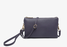 Load image into Gallery viewer, Riley Vegan Crossbody/ Wristlet in Dusk Purple
