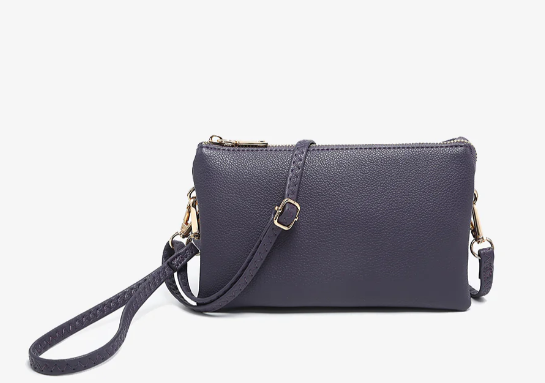Riley Vegan Crossbody/ Wristlet in Dusk Purple