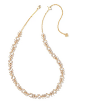 Load image into Gallery viewer, Kendra Scott Rosalie Tennis Necklace- Gold White Crystal
