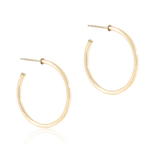 Round Gold 1.75" Post Hoop - 2mm