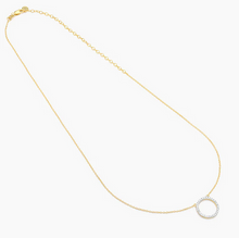 Load image into Gallery viewer, Standing O Diamond Necklace In Sterling Silver or Gold Plated Sterling Silver
