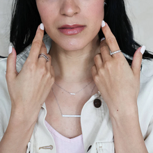 Load image into Gallery viewer, Oyo Diamond Necklace In Sterling Silver or Gold Plated Sterling Silver
